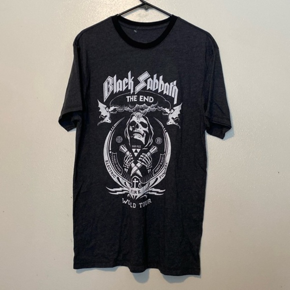 Ozzy Osbourne Black sabbath  tour t-shirt vintage war pigs blk white t shirt L